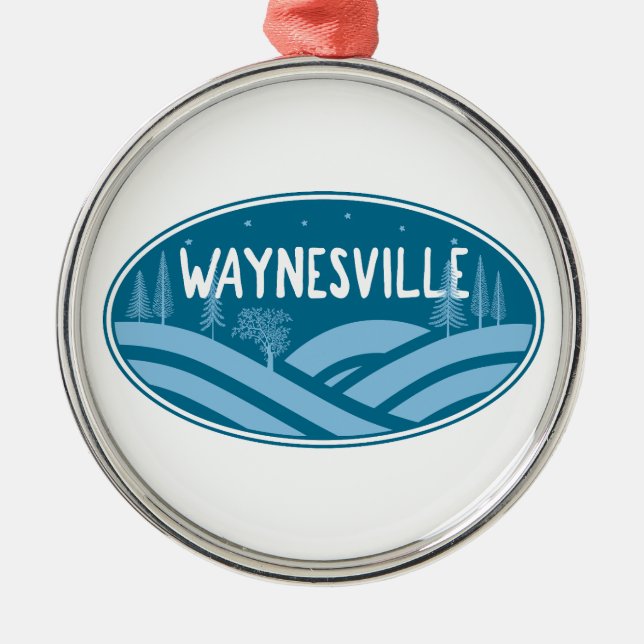Waynesville North Carolina Outdoors Metal Ornament (Front)