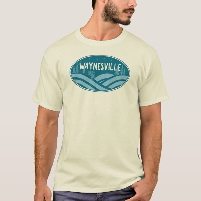 Waynesville North Carolina Outdoors T-Shirt (Front)
