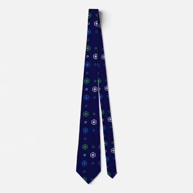WAYout Arts Sierra Leone Flag Colour Diamond Tie (Front)