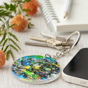 Ways Of Life - Neurographic Art 7 Key Ring
