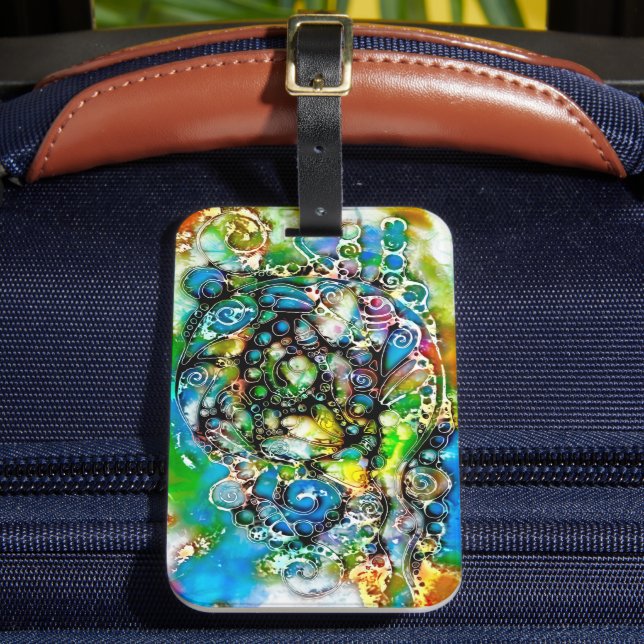 Ways Of Life - Neurographic Art 7 Luggage Tag (Front Insitu 2)