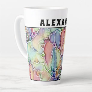 Ways Of Life - Neurographic Art Pattern 1 Latte Mug