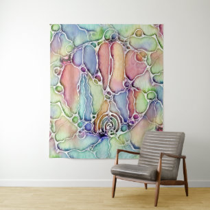 Ways Of Life - Neurographic Art Pattern 1 Tapestry