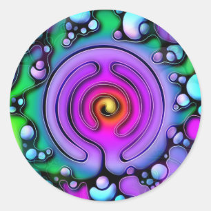 Ways Of Life - Neurographic Art Pattern 2 Classic Round Sticker