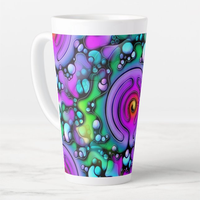 Ways Of Life - Neurographic Art Pattern 2 Latte Mug (Left Angle)
