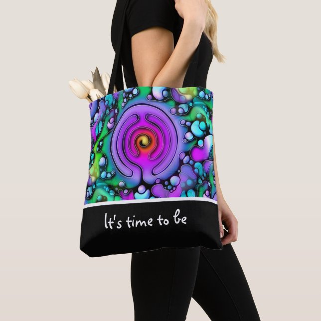 Ways Of Life - Neurographic Art Pattern 2 Tote Bag (Close Up)