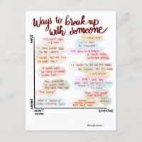 Ways to Breakup Postcard