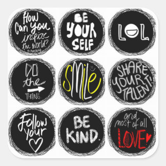 Ways To Inspire The World Square Stickers