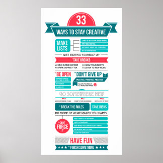 ways to stay creative poster