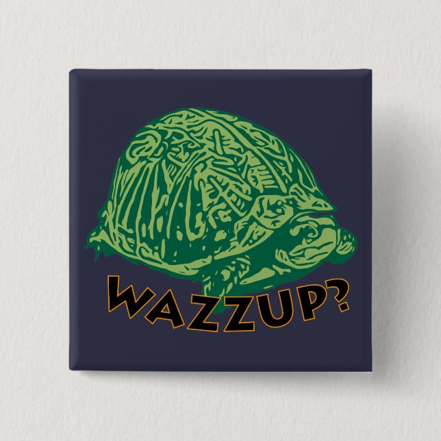Wazzup - 2 Inch Square Button (Front)