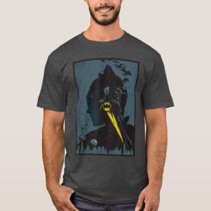 WB100 DC Comics Batman Classic Catwoman Skyline Si T-Shirt