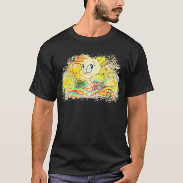 WB100 Looney Tunes Tweety Bird Rainbow Spring Port T-Shirt (Front)