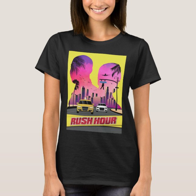 WB100 Rush Hour Retro City Skyline Partner Silhoue T-Shirt (Front)