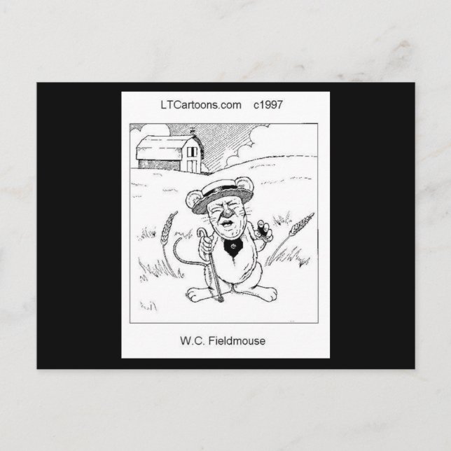 WC Fieldmouse Cute Little Mouse Rick London  Postcard (Front)