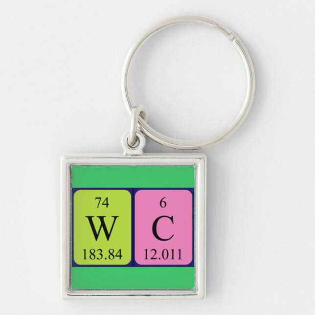 WC periodic table keyring (Front)