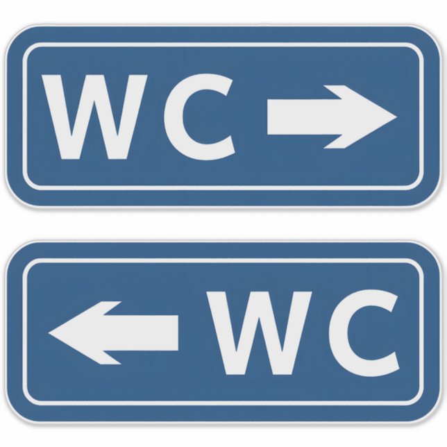WC Toilet Restroom Sign (Front)