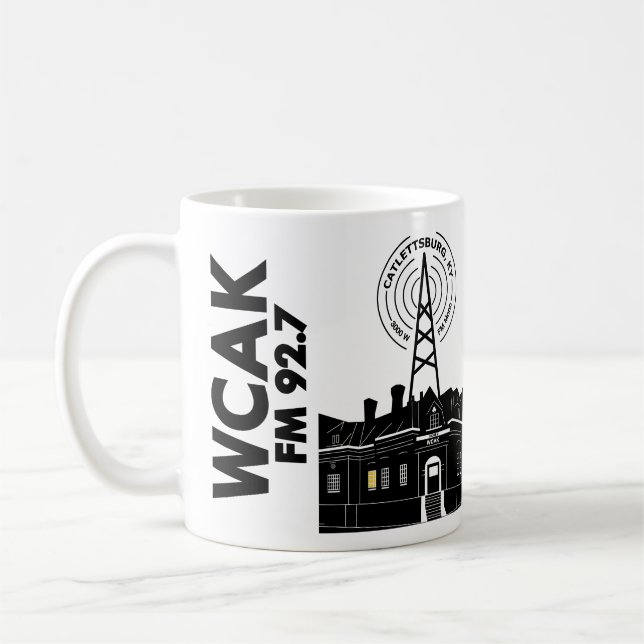 WCAK FM92.7 Retro Mug - Catlettsburg, KY (Left)