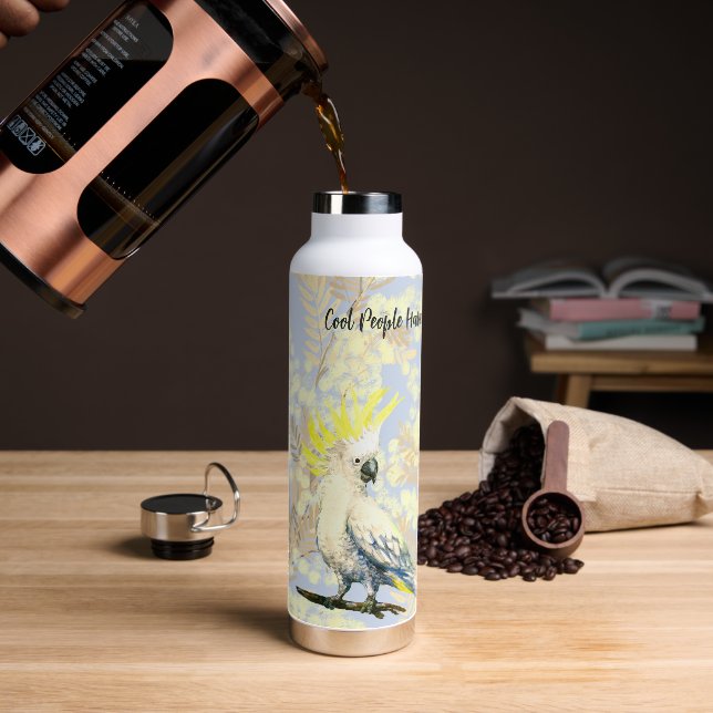 Wcool people have parrots water bottle (Coffee (Rotated))