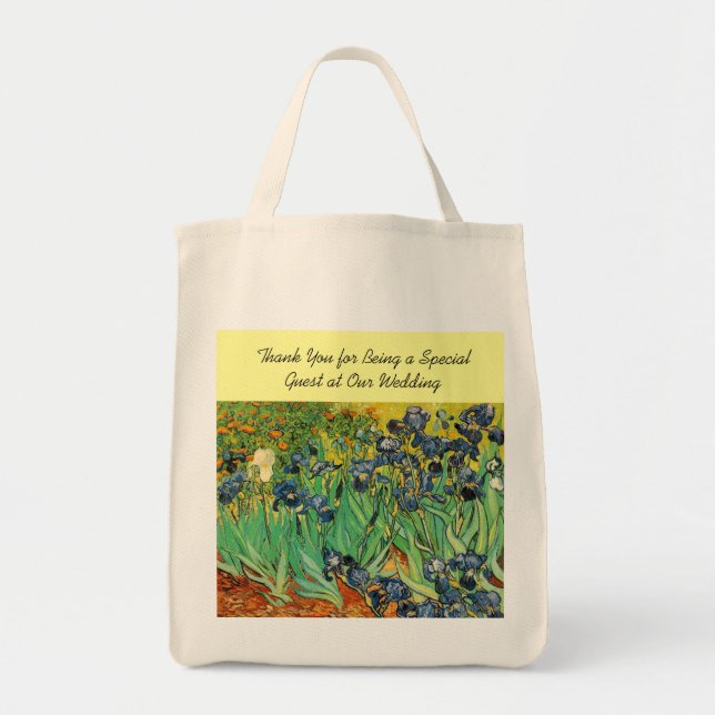 Wdding favour bag, Vincent van Gogh,Irises Tote Bag (Front)