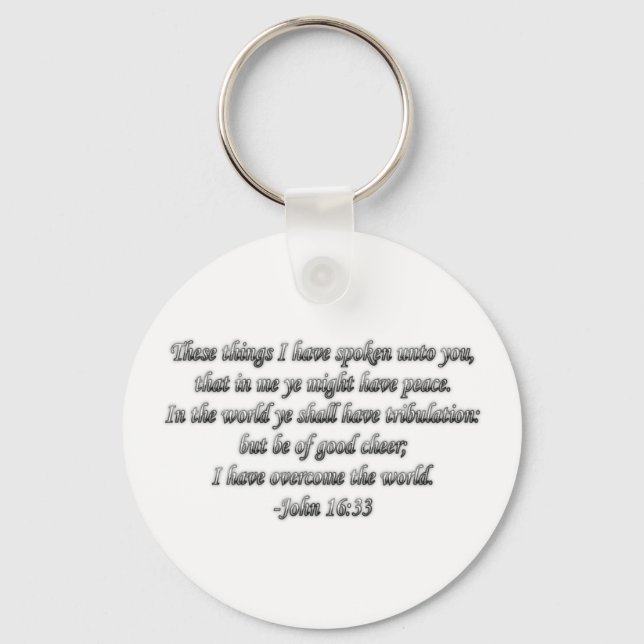 WDJS: I Have Overcome the World Key Ring (Front)