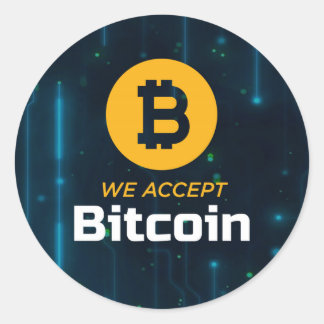 We Accept Bitcoin Circle Sticker