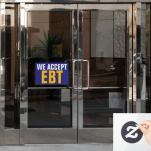 WE ACCEPT EBT Red Business Sign