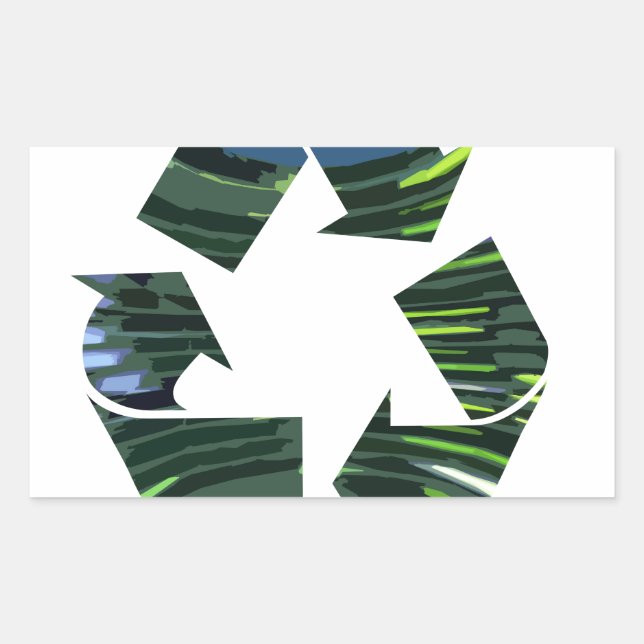 We Adore RECYCLE Champions NVN253 Environment fun Rectangular Sticker (Front)