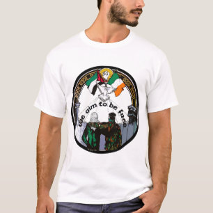 We Aim To Be Free - Irish Palestinian Solidarity.  T-Shirt