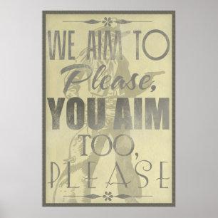 We Aim to Please Poster