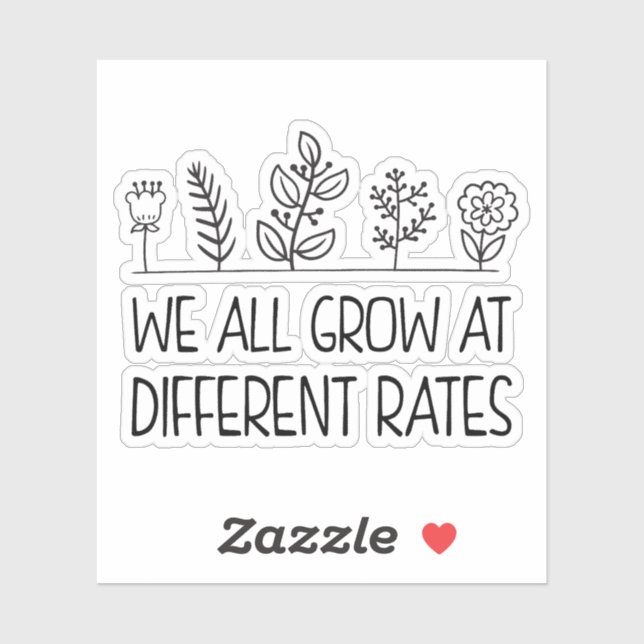We All Grow At Different Rates Special Education (Sheet)