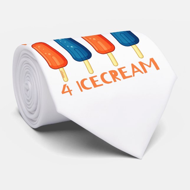WE ALL SCREAM FOR ICECREAM funny summer            Tie (Rolled)