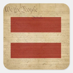We ALL the People = EQUALITY Square Sticker
