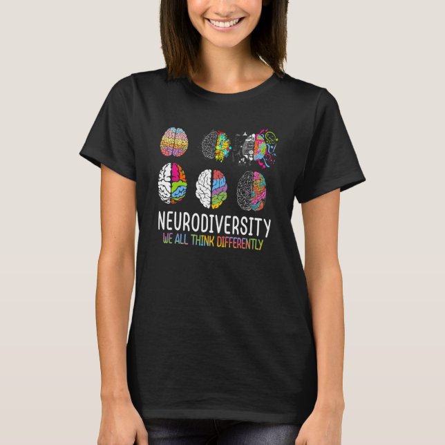 We All Think Differently Neurodiversity Shirt Auti (Front)