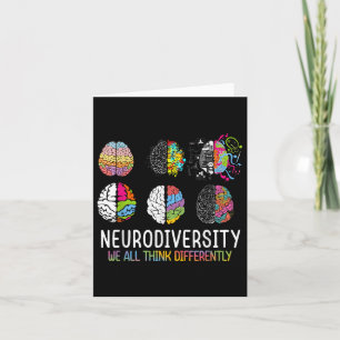 We All Think Differently Neurodiversity Shirt Auti Card