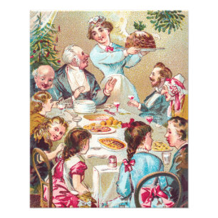 We All Wish You a Merry Christmas - Vintage Card  Photo Print