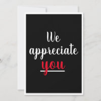  We Appreciate You Nice Gesture Thank You Black