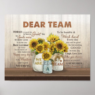 We Are A Team Poster Wall Art Prints