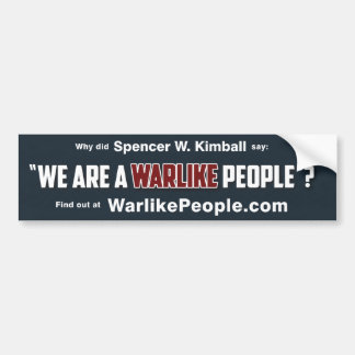 We are a Warlike People Bumper Sticker