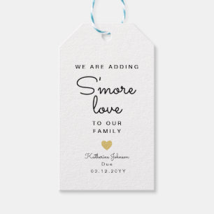 We are adding s'more love baby shower favour gift tags