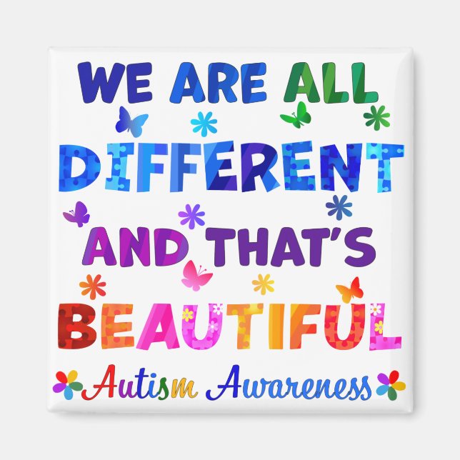 We Are All DIFFERENT Magnet (Front)