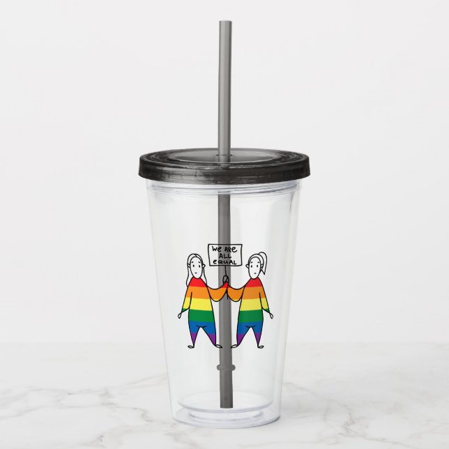 We Are All Equal Acrylic Tumbler (Front)