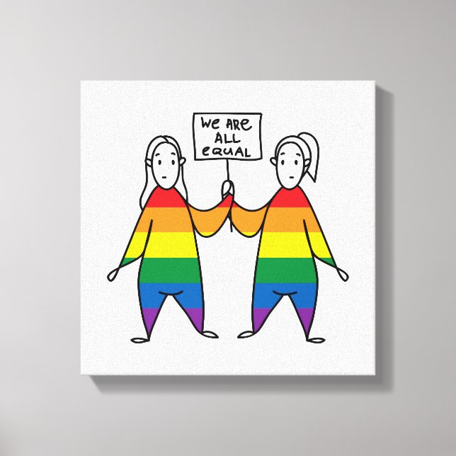 We Are All Equal Canvas Print (Front)
