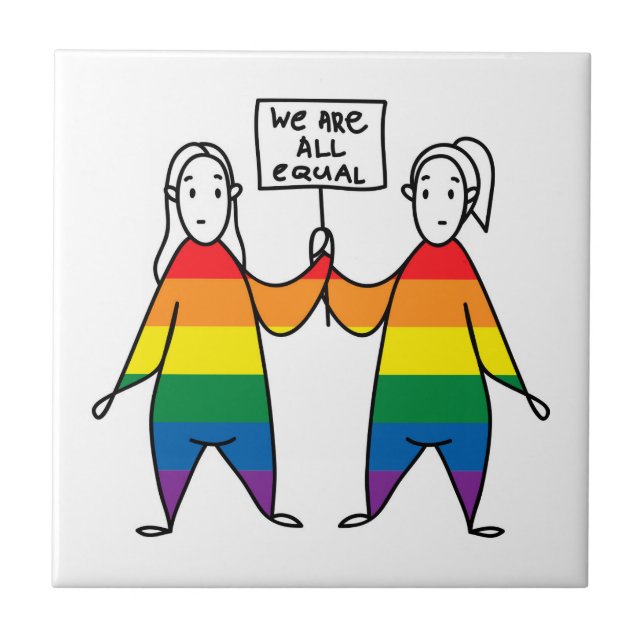 We Are All Equal Ceramic Tile (Front)