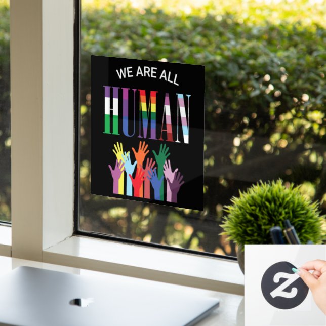 We Are All Human Colourful Hands (Office)