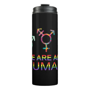 We Are All Human Lgbt Gender Symbols Thermal Tumbler