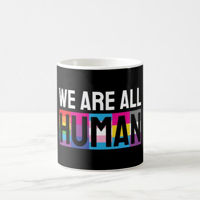 We Are All Human LGBTQIA+ Coffee Mug (Center)