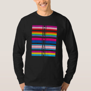 We Are All Human Pride Equality Rainbow Gay Lesbia T-Shirt