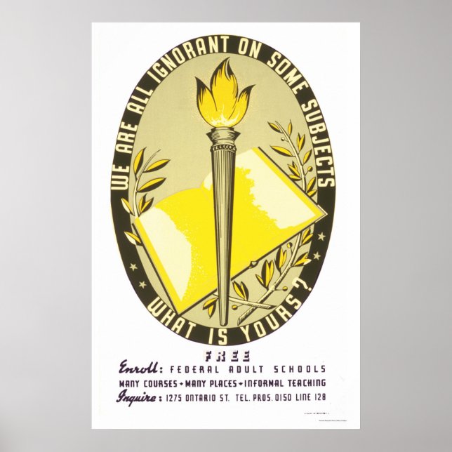 We Are All Ignorant 1938 WPA Poster (Front)