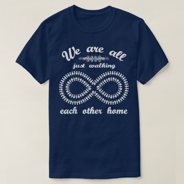 We Are All Just Walking Each Other Home Raglan Bas T-Shirt (Design Front)