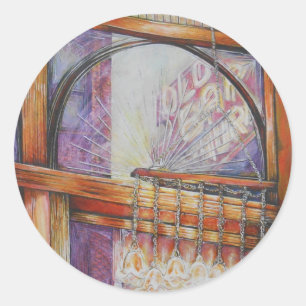 We Are All Moths Flying Around the Same Light. Classic Round Sticker